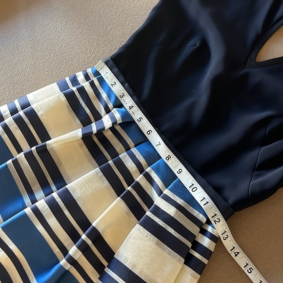 THEIA Couture Stripe Jacquard T-Dress TH882641 -Size 2 - Picture 10 of 14